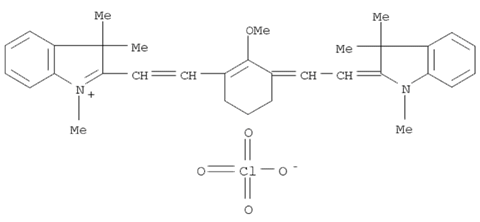 2-((E)-2-(2-Methoxy-3-[(E)-2-(1,3,3-trimethyl-1,3-dihydro-2H-indol-2-ylidene)ethylidene]-1-cyclohexen-1-yl)ethenyl)-1,3,3-trimethyl-3H-indolium perchlorate